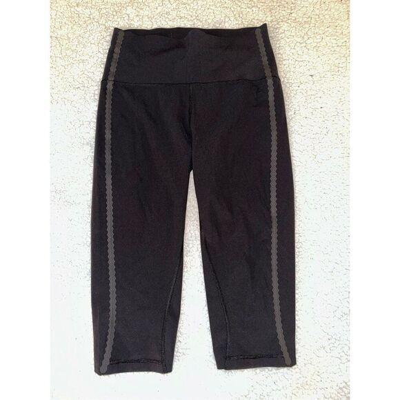 Lululemon Womens Stop Drop & Squat Crop Leggings Black Size 6 - Picture 1 of 12